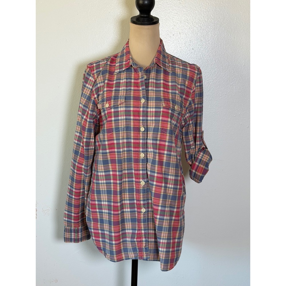 Denim & Supply Ralph Lauren Womens Plaid Button Shirt Boho Western Medium rustic